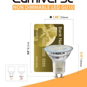 Lumiverse GU10 LED Bulb, Non-dimmable 4W (50W Equivalent) 100 Degree Flood Beam 2700K Soft White, Halogen Replacement for Kitchen, Range Hood, Living Room, Bedroom, 6 Pack