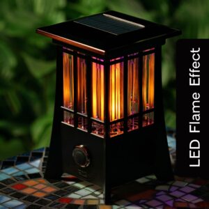 PIC Solar Flame Effect Patio Lantern Bug Zapper, ½ Acre Coverage, 2 Pack