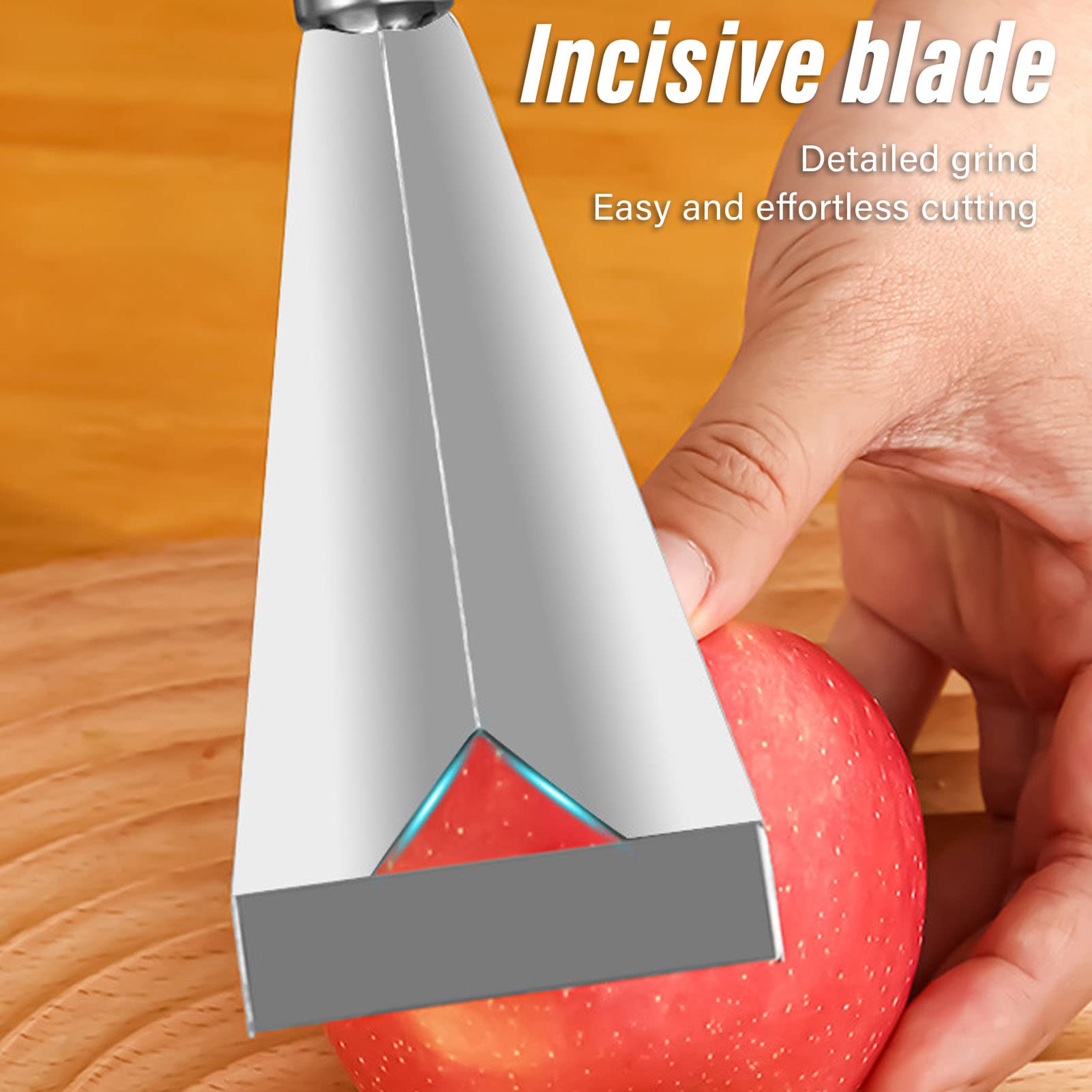 Stainless Steel Fruit Carving Knife, Antislip Engraving Blades Fruit Carving Tool V Shape Channel Knife Triangular Shape Vegetable Knife DIY Food Carving for Home Kitchen