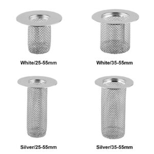 MSUIINT 4PC Kitchen Sink Strainer Stainless Steel, Sink Drain Strainer Bathroom Sink Strainer Drain Strainer Hair Catcher for Kitchen, Sink Traps Laundry Sink Drain Basket Filter for Home