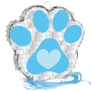 dog paw piñata small dog paw piñata themed birthday party supplies piñata blue puppy paw piñata it's party woof dog themed for girls boy baby shower