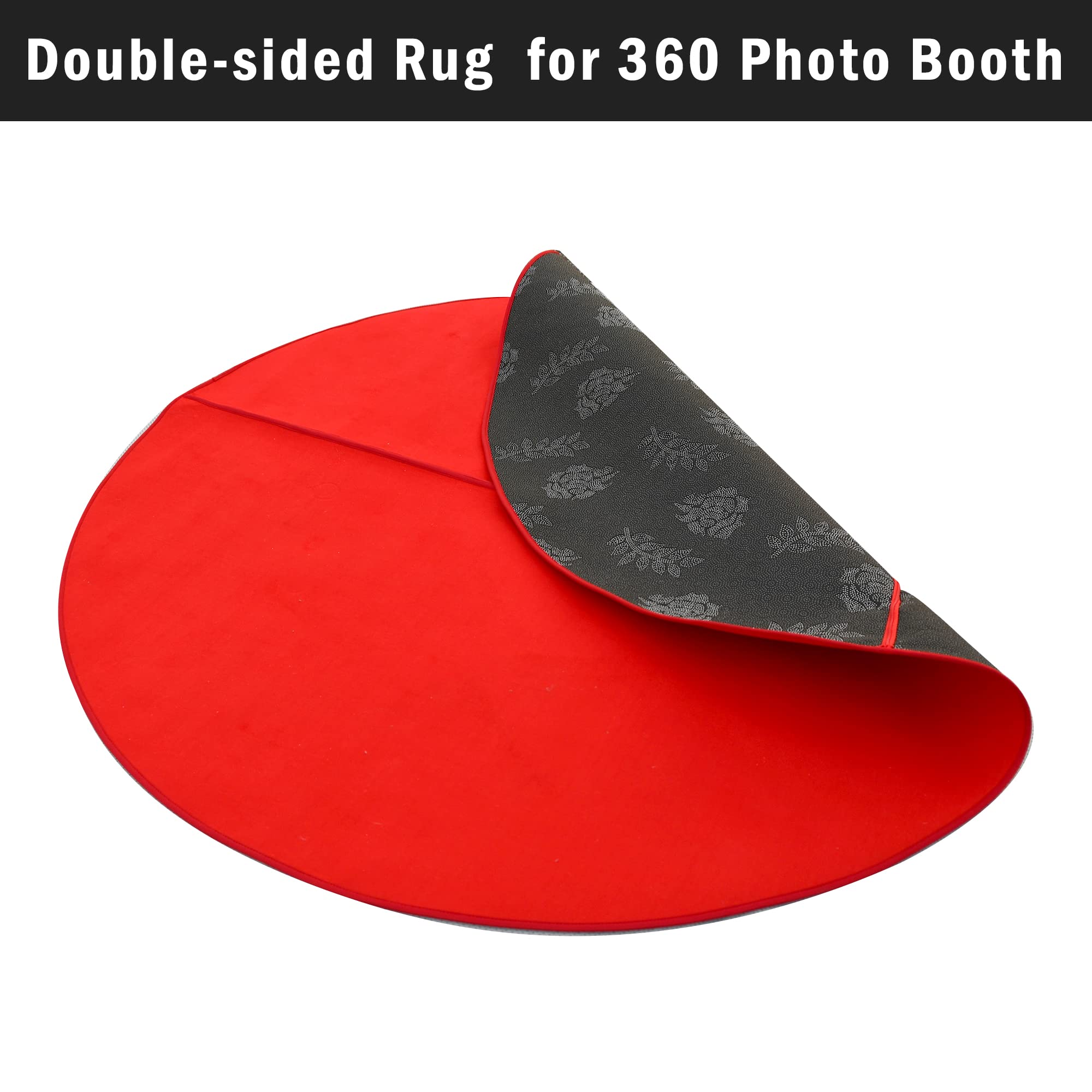 olylo 6.56ft Round Rug Non Slip Rug Pads for 115cm 45.3” 360 Photo Booth Machine for Parties - Circle Rug for 360 Photo Booth Accessories - Large Area Rug for 360 Slow Motion Photo Booth