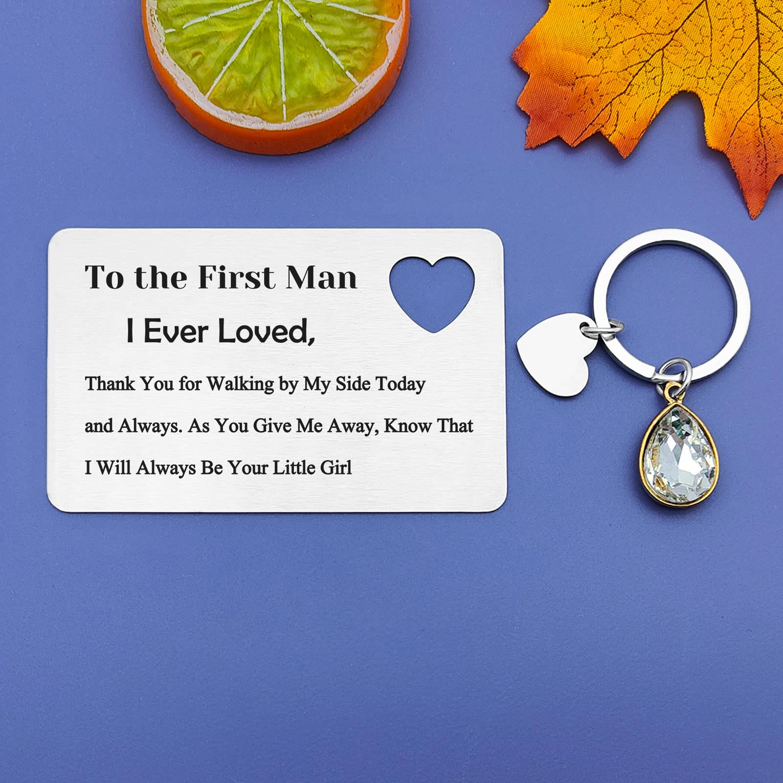 Father of The Bride Gifts to My Dad on My Wedding Day Gift Father's Day Gift Ideas Engraved Wallet Insert Card Wedding Gift for Dad to The First Man I Ever Loved Christmas Birthday Gift for Dad