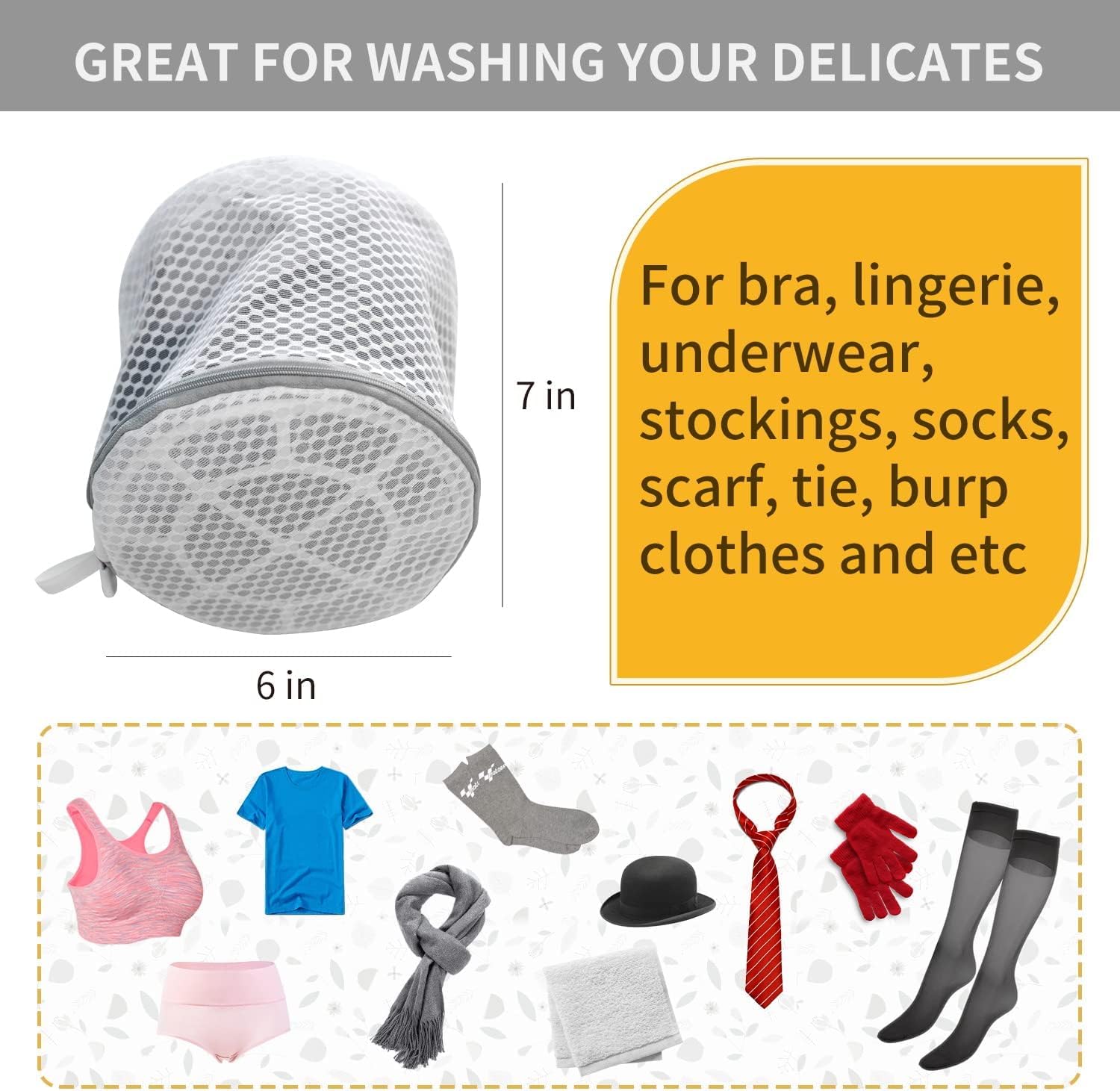 Honeycomb Mesh Laundry Bags For Delicates With Zipper,Washing Bag For Socks, Small Laundry Bag For Delicates, Underwear, Tshirts, Swimsuit, Baby Clothes, Lingerie Bag For Socks (12"x16" 3pcs)