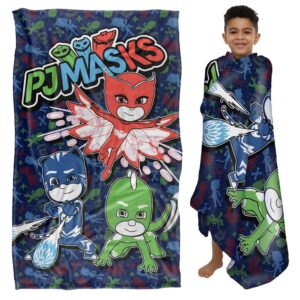 logovision pj masks pj group attack kids silky touch blanket, 36" x 58"