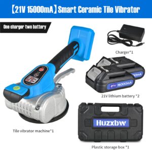 Tile Vibration Machine for Installation Tool - Tiling Vibrator Handheld,Tiling Suction Cup for Leveling Handheld Vibrator 12-Speed Adjustable 21V 15000 mAh 24000r/min