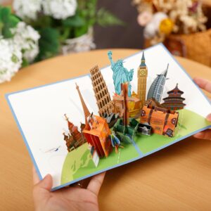 Magic Ants 3D Travel pop up Card, 3D Birthday Pop up Card for Travel Lover, Travel Voucher, Vacation Holiday Cards, Road Trip Cards, Retirement Pop Up Card