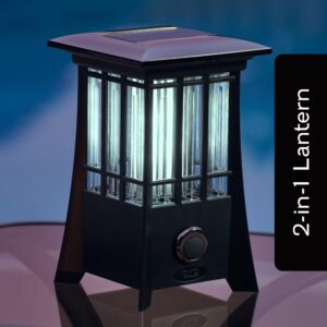 PIC Solar Flame Effect Patio Lantern Bug Zapper, ½ Acre Coverage, 2 Pack