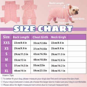 AOKAZI Dog Surgery Recovery Suit, Puppy Cat Onesie for Shedding Skin Disease Wound Protection, Medical Pet Surgical Suit Dog Shirt w/Long Sleeve, Dog Pajamas (Pink, Medium)