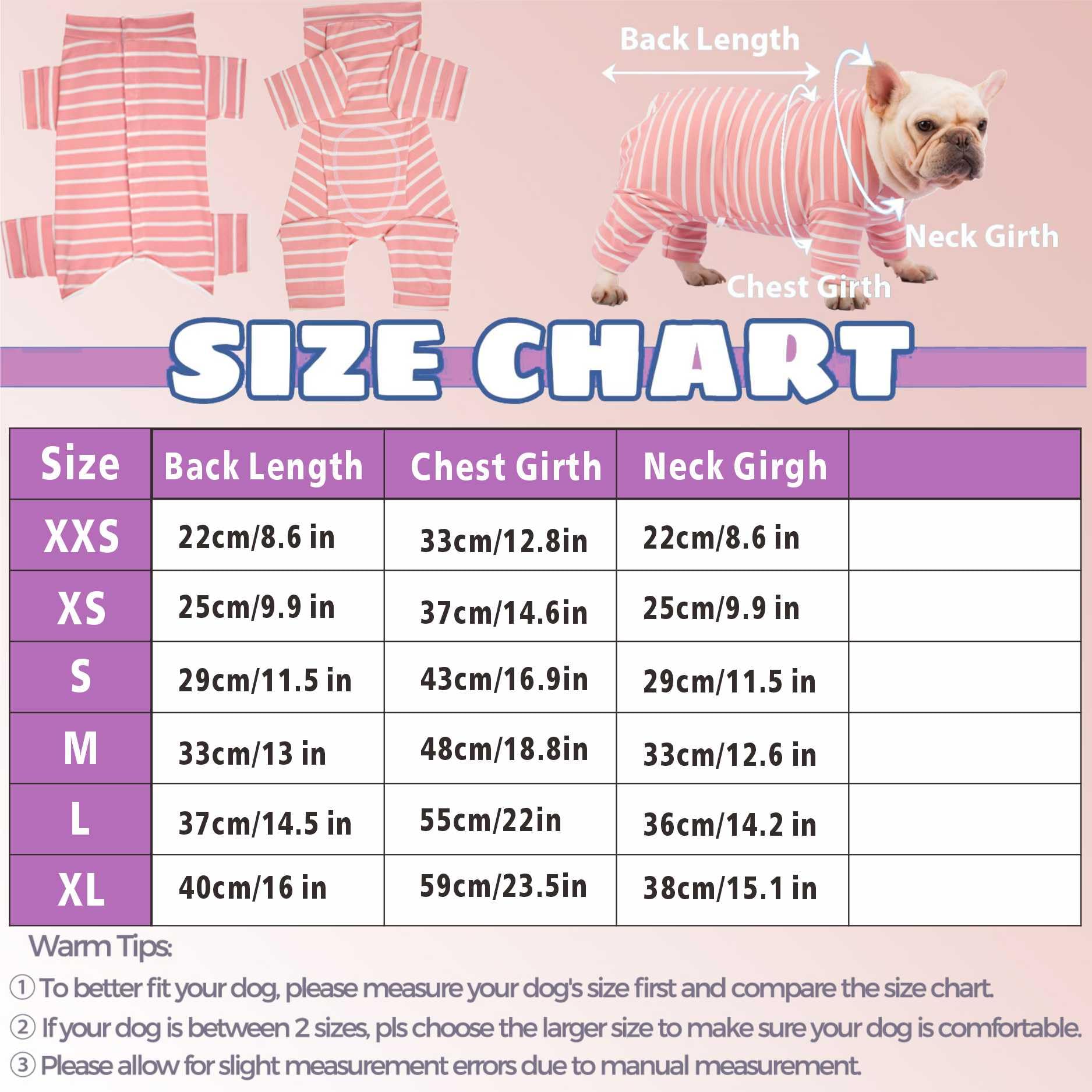 AOKAZI Dog Surgery Recovery Suit, Puppy Cat Onesie for Shedding Skin Disease Wound Protection, Medical Pet Surgical Suit Dog Shirt w/Long Sleeve, Dog Pajamas (Pink, Medium)