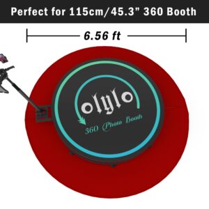 olylo 6.56ft Round Rug Non Slip Rug Pads for 115cm 45.3” 360 Photo Booth Machine for Parties - Circle Rug for 360 Photo Booth Accessories - Large Area Rug for 360 Slow Motion Photo Booth