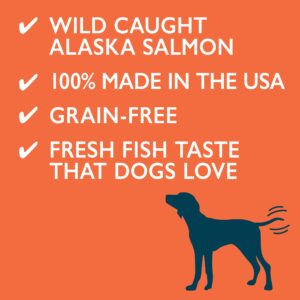 Alaska Naturals® 100% Wild-Caught Alaska Salmon Skin Dog Treats, Delivers 0.8% EPA & 1.0% DHA Omega-3 Fatty acids to Support Healthy Skin & Shiny Coat, Gluten Free, Grain Free Dogs Treat, 3 oz