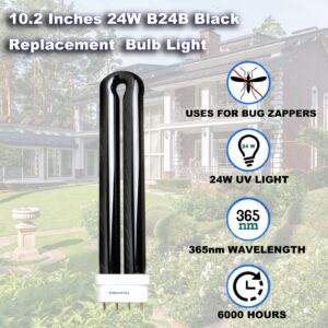 BAIMNOCM 2 Pack 10.2 Inches 24W B24B Replacement Black Bulb Light for Stinger BK300,BK310,BK500,BK510