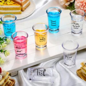 28 Pcs Funny Shot Glasses for Adult Acrylic Party Shot Glasses 1.2 Ounce Shot Glasses Party Favors for Guests Shot Glasses Bulk Wine Shot Glasses for Adult Birthday Party Drinking Gifts Supplies