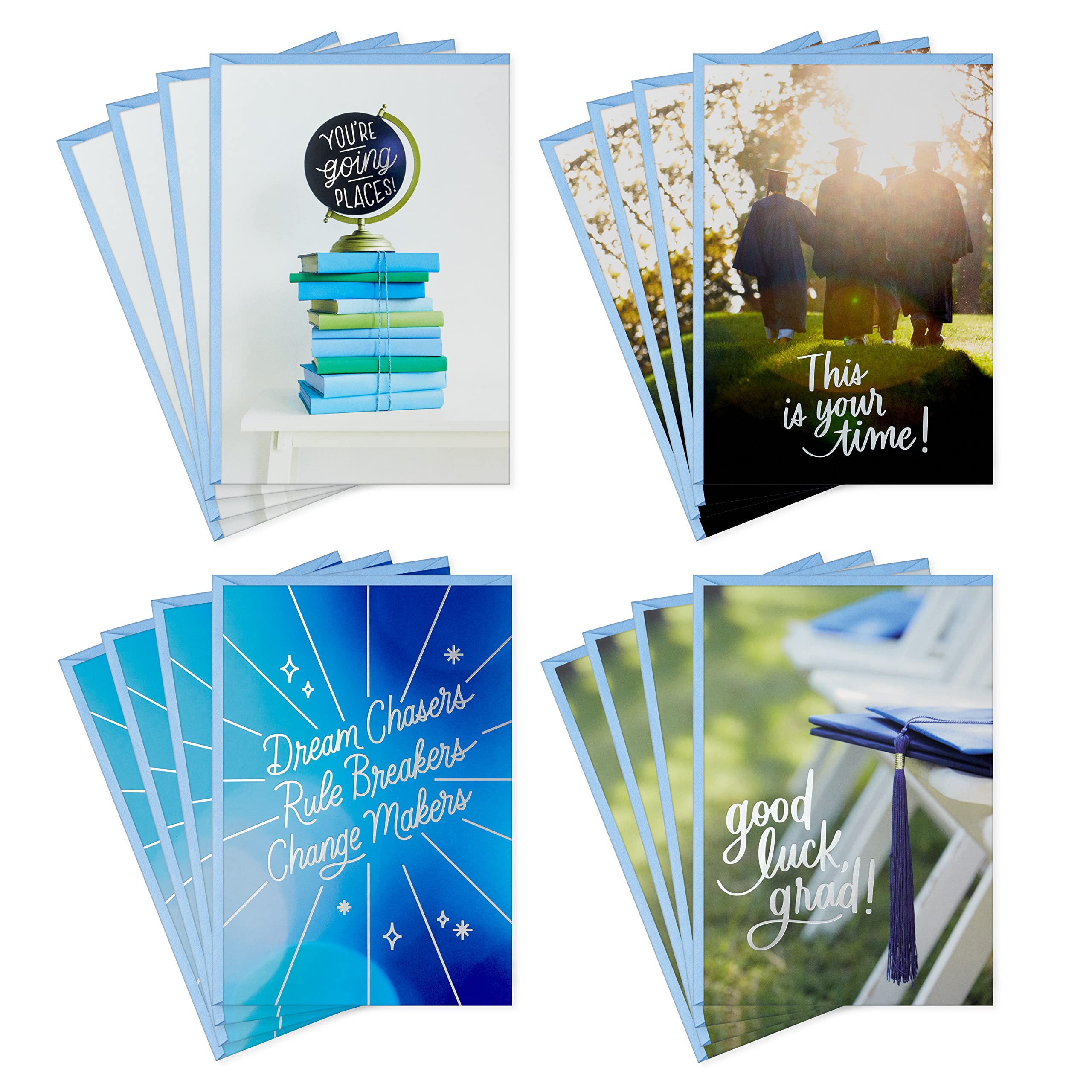 Hallmark Graduation Cards Assortment, You're Going Places (16 Cards and Envelopes, 4 Designs