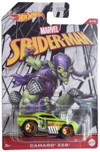 hot wheels marvel spider-man - (4/5 green goblin camaro z28)