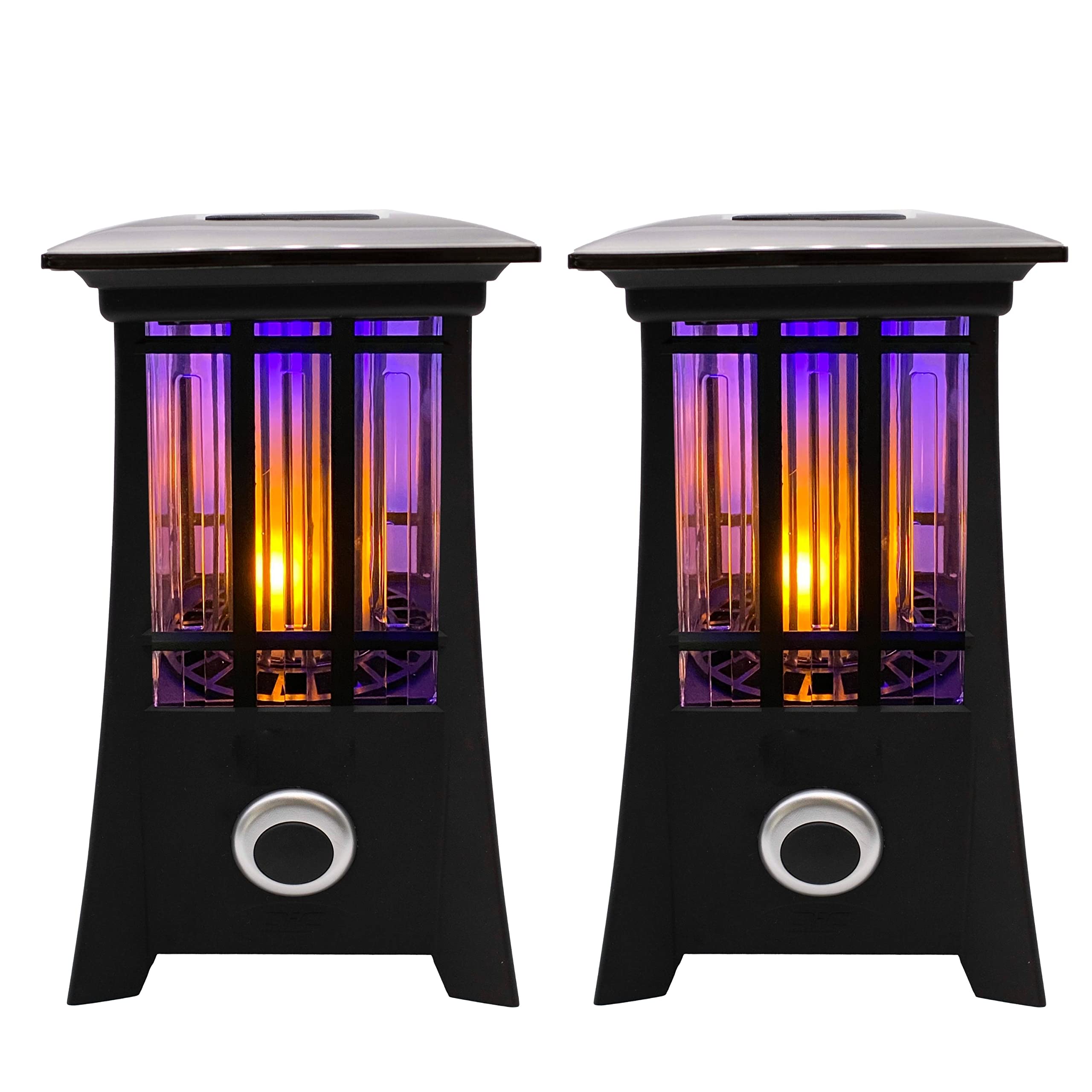 PIC Solar Flame Effect Patio Lantern Bug Zapper, ½ Acre Coverage, 2 Pack