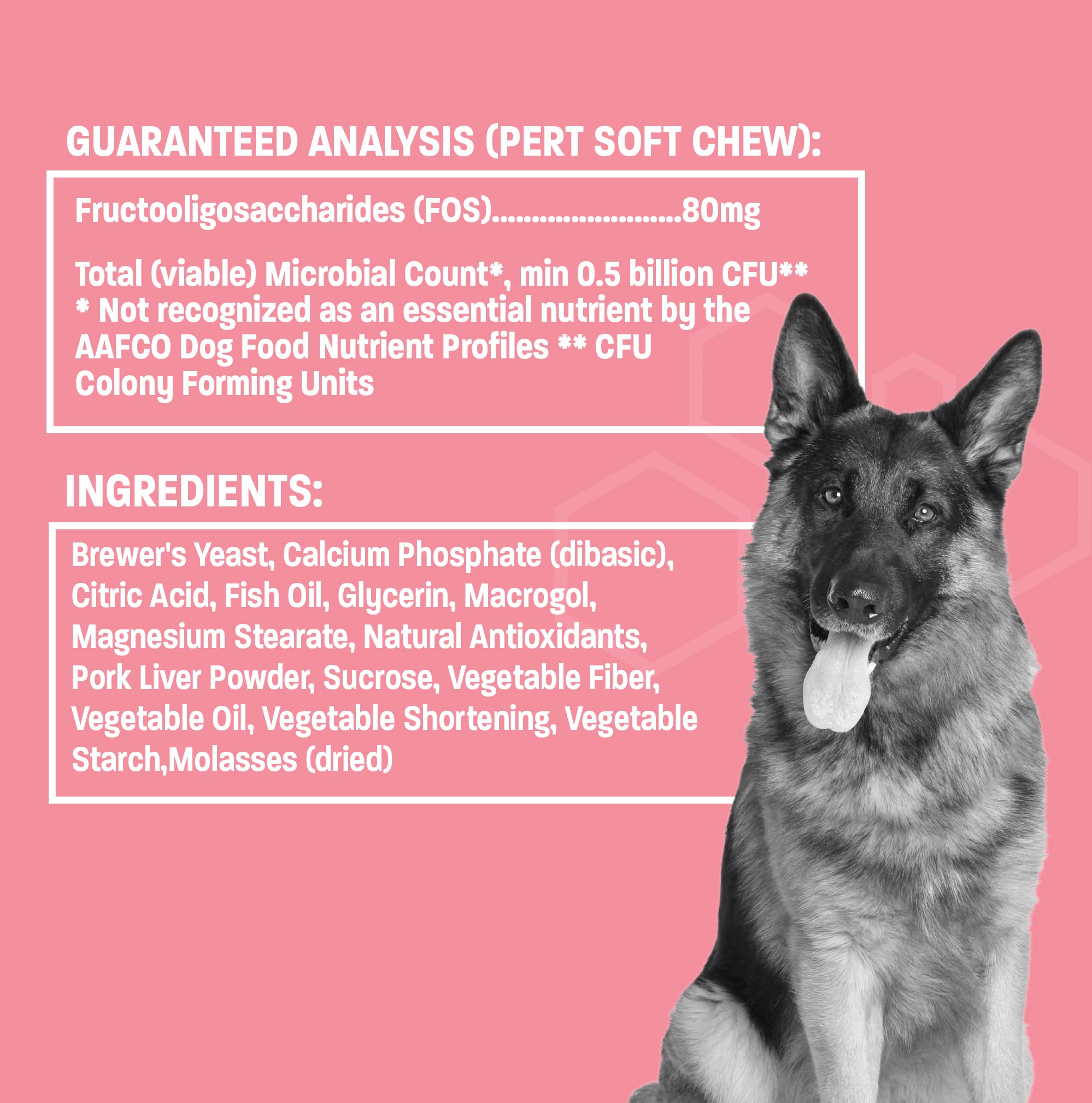 Pet Health Pros Dog Probiotic Chews for Dogs - Support Healthy Digestion Dog Probiotics and Digestive Enzymes for Gut Health for Dogs - for Traveling, Kenneling and Training - Large/Giant Dog - 30 ct