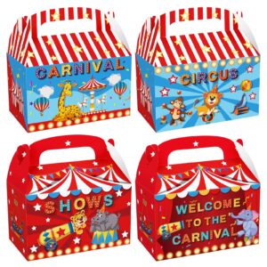 cieovo 24 pack circus carnival party cardboard treat box circus theme party favor boxes party goody bags treat boxes for kids birthday baby shower carnival carnival party decorations supplies