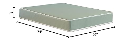 Wayton, 5/7/8/10 Inch Medium Firm Water-Resistance Vinyl Foam Mattress, Easy to Clean, Comfortable & Noise Free, Full, Blue