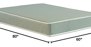 Wayton, 5/7/8/10 Inch Medium Firm Water-Resistance Vinyl Foam Mattress, Easy to Clean, Comfortable & Noise Free, Queen, Blue