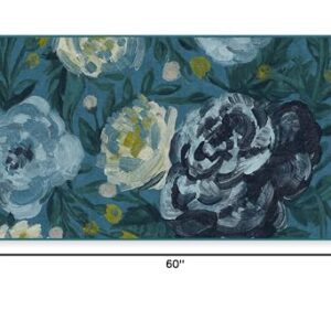 RUGGABLE Washable 3x5 Area Rug, Camellia Midnight, Premium Rugs for Living Room, Bedroom, Kitchen, Office, Classroom with Gripper Non Slip Pad