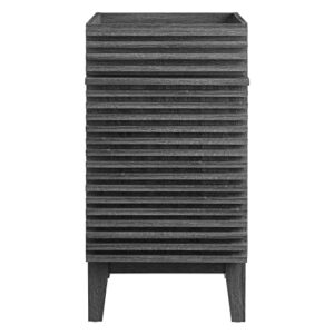 Modway Render 17" Particleboard and Laminate Bathroom Vanity Cabinet in Charcoal