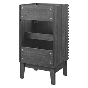 Modway Render 17" Particleboard and Laminate Bathroom Vanity Cabinet in Charcoal