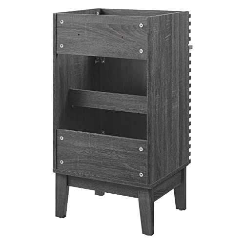 Modway Render 17" Particleboard and Laminate Bathroom Vanity Cabinet in Charcoal