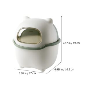 UPKOCH Slim Desk Cute Desk Trash Can Mini Trash Bin with Lid Bathroom Garbage Can Small Wastebasket Makeup Brush Container for Cupboard Bathroom Car Trash Cans