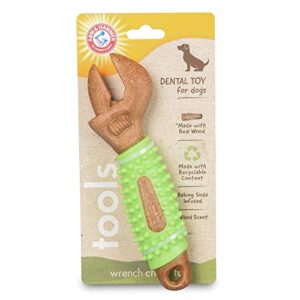 Arm & Hammer for Pets Chew Tools Collection: Wood Blend Wrench Chew Toy for Dogs | Compressed Wood Dog Chew Toys with Baking Soda, Safer & Durable Alternative to Chewing Sticks 8 Inch