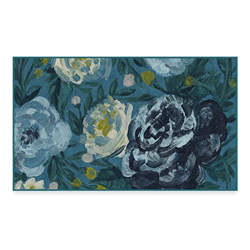 RUGGABLE Washable 3x5 Area Rug, Camellia Midnight, Premium Rugs for Living Room, Bedroom, Kitchen, Office, Classroom with Gripper Non Slip Pad