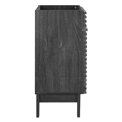 Modway Render 17" Particleboard and Laminate Bathroom Vanity Cabinet in Charcoal