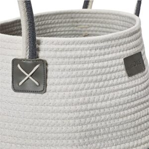 Household Essentials Bono Basket, Cotton, Gray and White