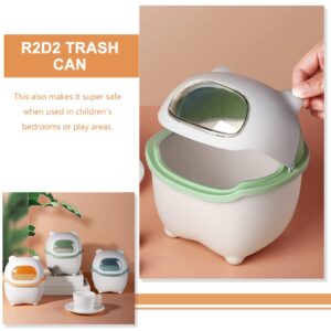 UPKOCH Slim Desk Cute Desk Trash Can Mini Trash Bin with Lid Bathroom Garbage Can Small Wastebasket Makeup Brush Container for Cupboard Bathroom Car Trash Cans