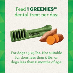 Greenies Petite Natural Dog Dental Treats, Sweet Potato Flavor, 12 oz. Pack (20 Treats)