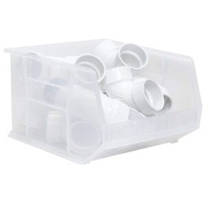 Akro-Mils 30270 AkroBins Plastic Storage Bins (3-Pack) and 40270 Lengthwise Plastic Dividers (6-Pack)