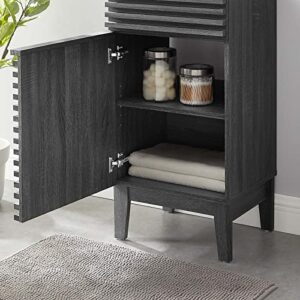 Modway Render 17" Particleboard and Laminate Bathroom Vanity Cabinet in Charcoal