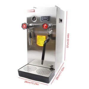 Commercial Milk Frother,2500W 8L Steam Milk Frothing Machine Full-Automatic Boiling Electric Milk Foam Maker with LCD Display for Espresso Coffee Tea Coffee Shop Dessert Shop Hotel Milk,110v