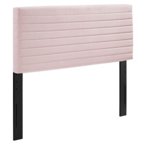 modway tranquil performance velvet full/queen headboard in pink