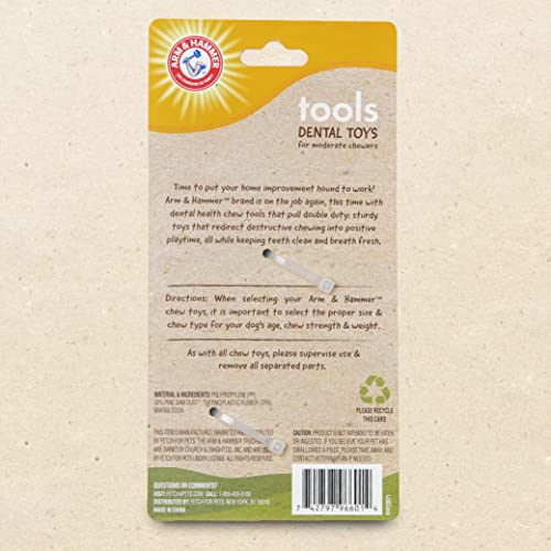 Arm & Hammer for Pets Chew Tools Collection: Wood Blend Wrench Chew Toy for Dogs | Compressed Wood Dog Chew Toys with Baking Soda, Safer & Durable Alternative to Chewing Sticks 8 Inch