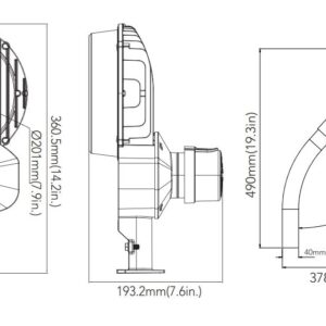 LED Dusk to Dawn Area Light - 120 Watt - 15,000 Lumens! - Perfect for use as an LED Yard Light, LED Area Light or LED Security Light