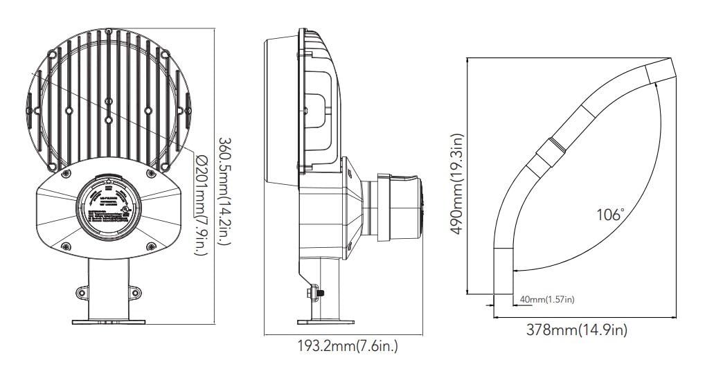 LED Dusk to Dawn Area Light - 120 Watt - 15,000 Lumens! - Perfect for use as an LED Yard Light, LED Area Light or LED Security Light