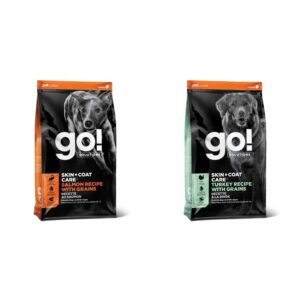 bundle of go! solutions skin + coat care - salmon 3.5lb + go! solutions skin + coat care - turkey 3.5lb for dogs