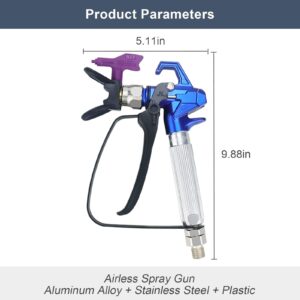 Airless Paint Spray Gun Sprayer High Pressure 3600 PSI 517 Nozzle Tip