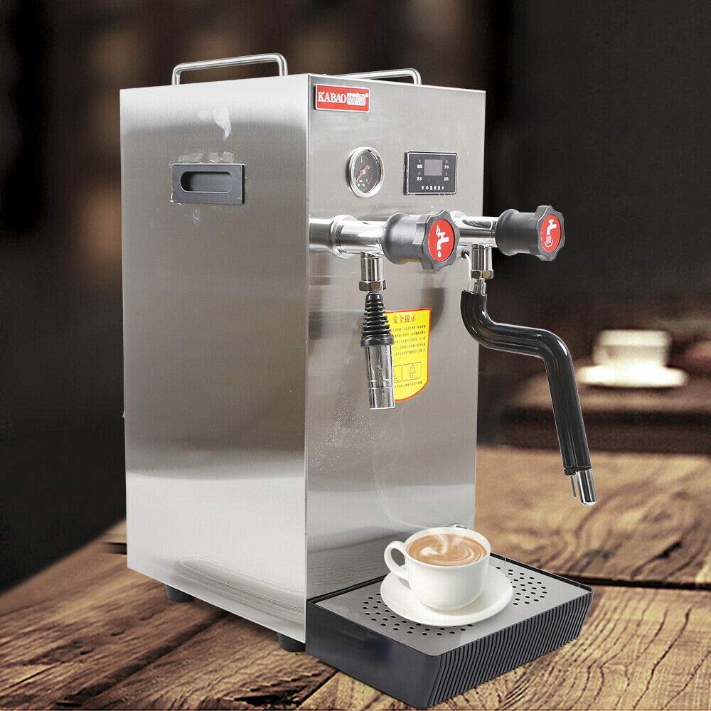 Commercial Milk Frother,2500W 8L Steam Milk Frothing Machine Full-Automatic Boiling Electric Milk Foam Maker with LCD Display for Espresso Coffee Tea Coffee Shop Dessert Shop Hotel Milk,110v