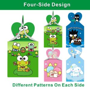 ARHAVI 12Pcs Kitty Kuromi and My Melody Keroppi Pompompurin Badtz Party Favor Gift Boxes for Kids Birthday Party Decorations Supplies