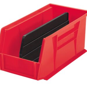 Akro-Mils 30270 AkroBins Plastic Storage Bins (3-Pack) and 40270 Lengthwise Plastic Dividers (6-Pack)