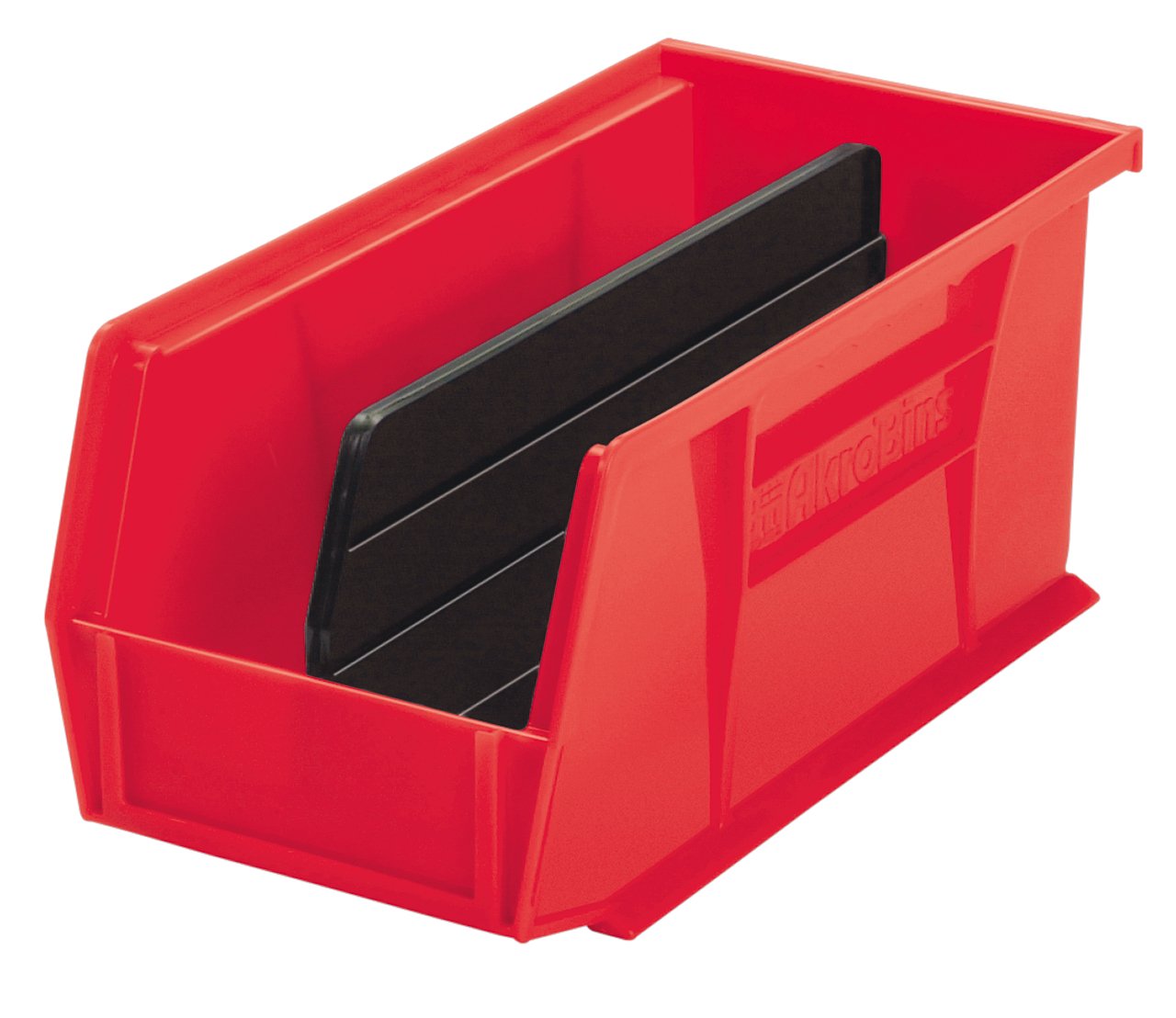 Akro-Mils 30270 AkroBins Plastic Storage Bins (3-Pack) and 40270 Lengthwise Plastic Dividers (6-Pack)