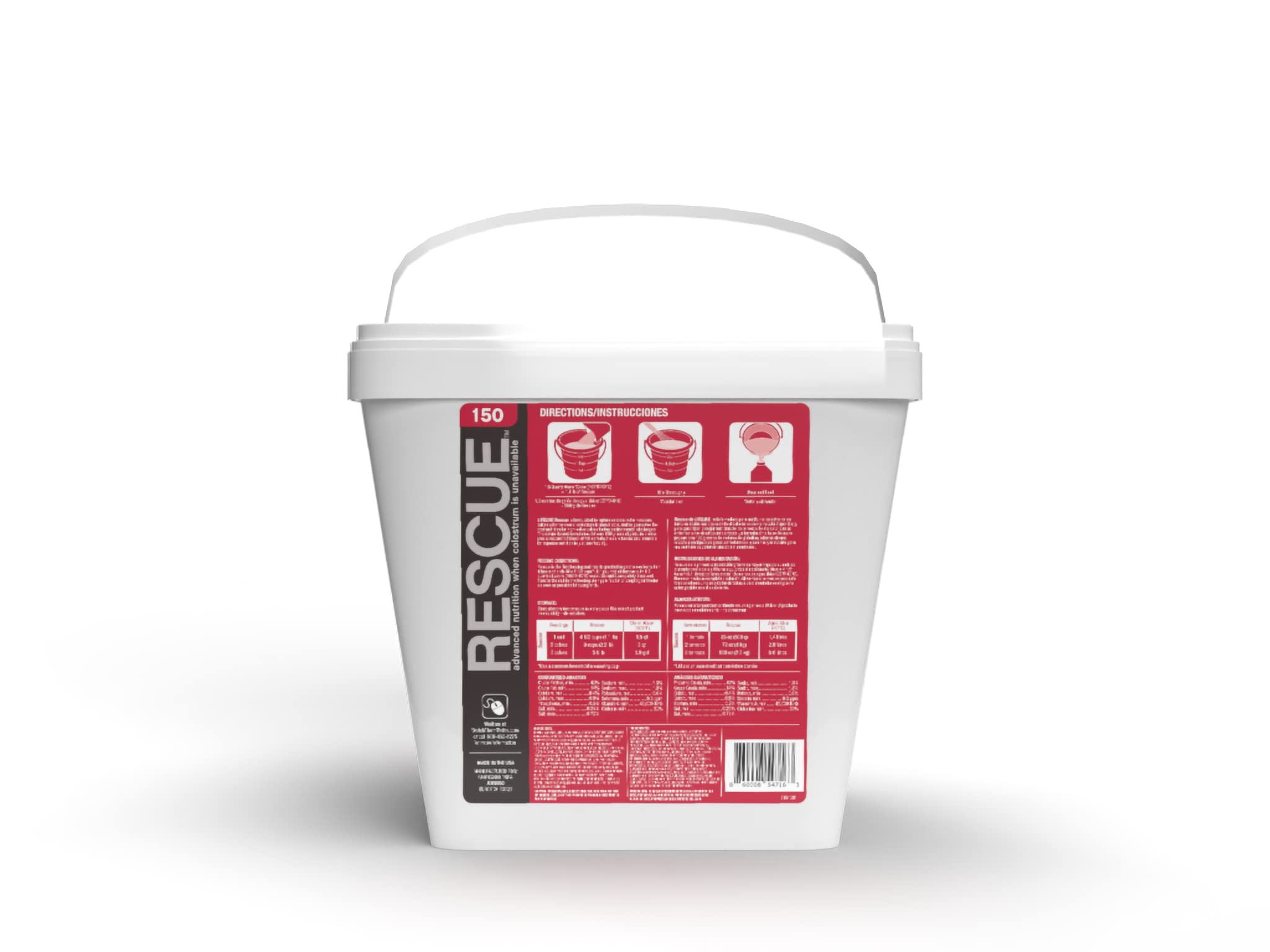 LIFELINE® Rescue 150g High-Level Colostrum Replacer for Calves | 8 Feedings - 8.8 lb Pail